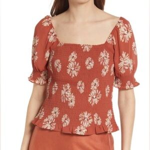 MADEWELL GEORGETTE LUCIE SMOKED TOP    new condition